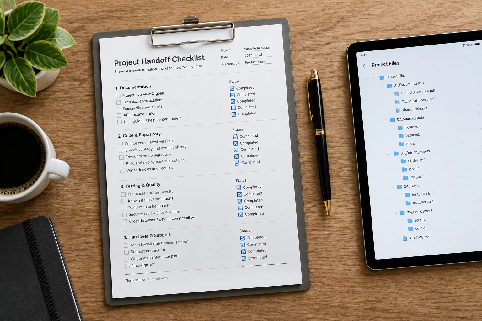 A Project Handoff Checklist